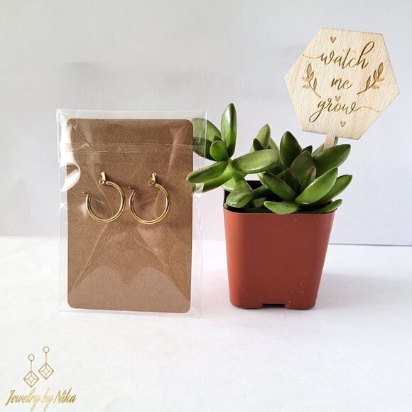 NEW 14K Gold Circle Of Life Round Dainty Minimalist Boho Luxury Earrings - Picture 3 of 6